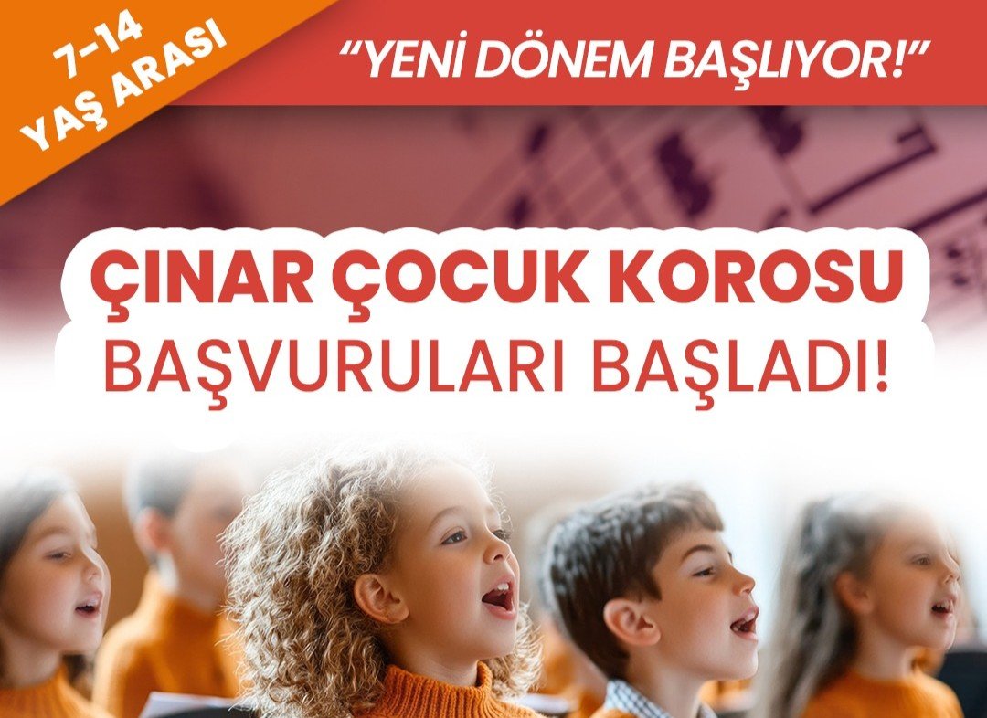 Çınar Çocuk Korosu’nda Yeni Dönem Başvuruları Başladı