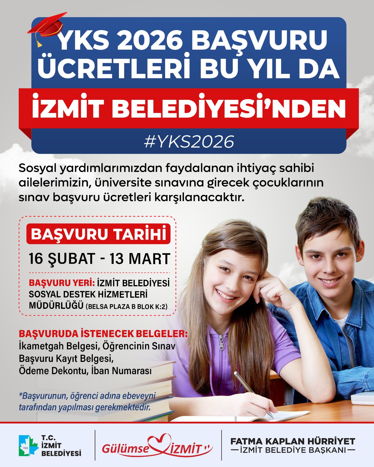 İzmit Belediyesinden Üniversite Adaylarına Büyük Destek