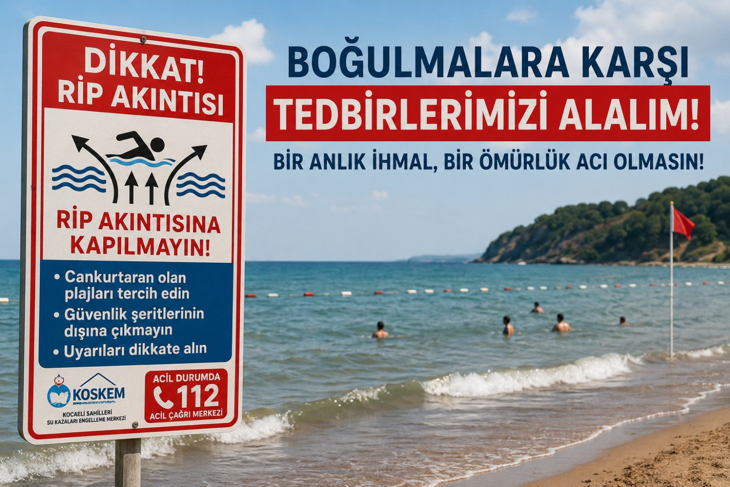 Valilikten Kritik Uyarı: Kandıra Sahillerindeki Rip Akıntısına Dikkat!